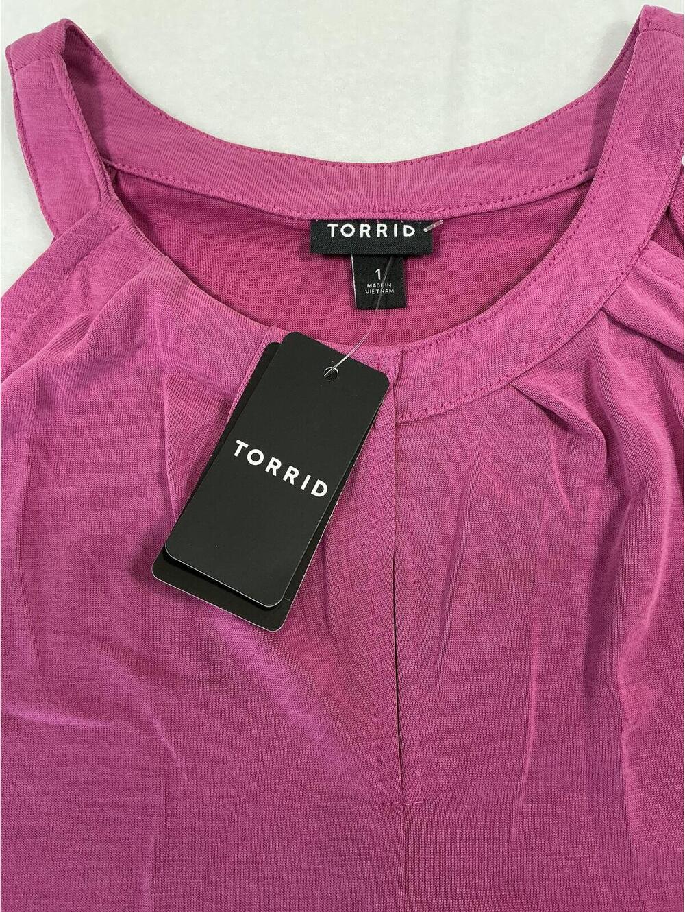 Torrid Berry Pink High Neck Sleeveless Tank Top 1X 14-16 New With Tags - Picture 3 of 8